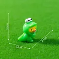 Mini yellow duck in green dinosaur costume figurine with dimensions 3.2x2.8x2.1cm - Dinosaur Style / 3.2x2.8x2.1cm / 1# Dinosaur Duck