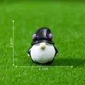 Miniature gothic style gnome figurine ornament, 2.3cm height, displayed on green grass - Devil Gnome