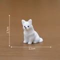 Adorable miniature white puppy figurine for dollhouse DIY micro landscape decoration - White German Shepherd / 2.7x2.2cm