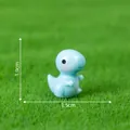 Adorable miniature light blue dinosaur figurine for DIY micro landscape desk decoration - Round Dinosaur / 7# Blue Dinosaur