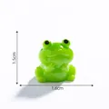 Miniature green frog resin figurine showing 1.5cm x 1.6cm dimensions for DIY decor - Hands On Face Style / Single Piece (Approx. 1.5x1.6cm)