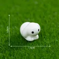 Statua di coniglietto bianco in miniatura per micro-paesaggi fai da te, 1,4 cm - Mini Coniglio Bianco / Mani nascoste (4#) / Bianco