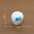 Miniature white ceramic vase with blue flower, dollhouse decor (2.3x2.1cm) - Vase Style 4 / H2.3cm W2.1cm