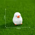 Miniature cute white goose figurine for micro landscape DIY garden decoration, 1.1cm - Dorky Goose