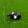 Figura de escarabajo negro miniatura para decoración micro paisaje, 2,9x1,1 cm - Escarabajo Rinoceronte / 1.1x2.9cm