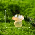 Miniature luminous yellow mushroom figurine for moss micro-landscape DIY garden decor - 1.3cm / Orange