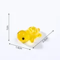 Small luminous yellow turtle figurine for micro-landscape and fish tank decor, 2.3cm - Printed Style (C0678) / S / Light Yellow