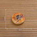 Miniature 1.8cm simulation burnt bun food model for dollhouse DIY desktop decoration - Simulation Bun (5#)