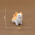 Cute miniature resin puppy figurine for dollhouse DIY decoration, 2.2cm x 1.8cm - 1.8x2.2cm