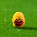 Miniature potato figurine holding a red heart with YOU ARE STRONG text, 2cm x 2.4cm size - You Are Strong Potato / 2.4x2cm