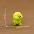 Cute lime green miniature chubby turtle figurine for DIY micro-landscapes, 2.3cm height - Walking Style Turtle (C3034) / 2.3x1.8cm