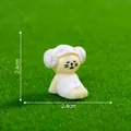 Miniature cream cat figurine in spa towel for dollhouse DIY decoration, 2.4cm size - 5# Bath Towel Cat