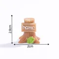 Miniature resin tree stump figurine with 'home' sign, 2.8x2cm detailed dimensions - 1# Tree Stump Road Sign