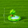 Modello di paesaggio in miniatura con albero e laghetto per decorazione fai da te, 4,4cm - Base del Paesaggio in Miniatura / Stile 1 Primavera