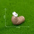 Figura de larva marrón en miniatura para decoración DIY de micropaisajes, 2.1x1.9cm - Lombriz de Tierra / 1.9x2.1cm
