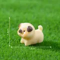 Cute miniature pug dog figurine for micro landscape decoration ornament size 1.8x1.4cm - Pug Style