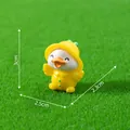 Miniature duck figurine ornament for DIY garden landscaping with 3cm height size markings - Raincoat Style / 3x2.5x2.3cm / 3# Yellow Coat Duck