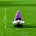 Mini rock gothic gnome figurine with purple hat and sunglasses, 2.9cm height SKU display - Sunglasses Gnome