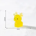 Miniature luminous yellow deer doll for DIY micro landscape Christmas decoration, 2x2.6cm - 2.6x2cm / Yellow