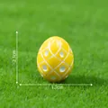Mini yellow Easter egg figurine with pineapple pattern for garden DIY landscaping decoration - Yellow Easter Egg