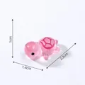 Miniature pink turtle figurine for micro landscape DIY, 2.3cm x 1.4cm x 1cm. - Printed Style (C0678) / S / Rose Red
