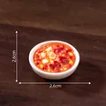Detailed 2.6cm miniature Chinese spicy dish bowl simulation food model for DIY decor. - Laba Porridge