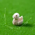 Miniature creative white skull duck figurine for DIY decoration on green grass 1.7cm - Animal Duck / 4# Skull Duck