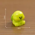 Miniature green turtle figurine for micro-landscape DIY decoration, 1.9cm size - 1.9x1.9cm