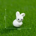 Simpatica statuetta di coniglietto bianco in miniatura per decoro micro paesaggio muschio - Mini Coniglio Bianco / Guardando lontano (6#) / Bianco