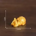 Golden fortune animal figurine for DIY decoration with dimensions 2.9cm x 1.2cm - 10# Fortune Mouse