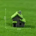 Statuetta in miniatura di casa in pietra per micropaesaggi e giardini fai da te, 2.5cm - Casa in Muschio Stile 5 / 2,5 cm x 2,5 cm