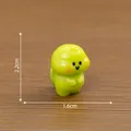 Cute miniature lime green turtle figurine for micro landscapes, 2.2cm x 1.6cm size - 2.2x1.6cm