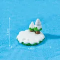 Diorama paesaggio neve in miniatura con due alberi, 4,6cm x 3,3cm per decorazione fai da te - Base del Paesaggio in Miniatura / Stile 3 Autunno