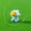 Mikrolandschaft gelbe Ente im blauen Haikostüm für die Miniaturgarten-Dekoration - 5# Hai Ente