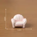Μινιατούρα ροζ καναπές για κουκλόσπιτο DIY διακόσμηση κήπου με πλάτος 3,2 εκατοστά - Δερμάτινος Καναπές (1#) / 2.4x3.2cm / Χακί