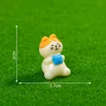 Miniature travel cat figurine with camera for micro landscape dollhouse DIY decor 2x1.7cm - 8# Camera Cat