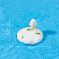 Base decorativa in miniatura per micro-paesaggi con tulipani rosa per modelli da giardino DIY - Base del Paesaggio in Miniatura / Stile 4 Inverno