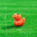 Cute miniature orange pumpkin duck figurine for garden micro landscape DIY decor - Pumpkin Duck