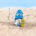 Miniature summer beach gnome figurine with surfboard and goggles for DIY landscaping decoration - 3# Surfboard Style / 2.5x1.7cm