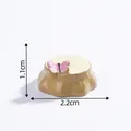 Miniature tree stump with butterfly DIY gardening decoration, 2.2cm x 1.1cm size. - 7# White Butterfly Tree Stump