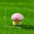 Figura de casa de hongo rosa en miniatura para terrarios de bricolaje, 1,5 cm ancho - Casa de hongo