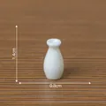 Botella de cerámica blanca en miniatura para casa de muñecas, mide 1,4cm x 0,8cm. - 2# Florero Pequeño