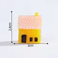 Miniature yellow countryside house model with dimensions for micro landscape. - 2.4x2cm / Yellow
