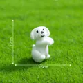 Adorable figurine de chiot de dessin animé blanc pour micro-paysages, 2,7x1,9 cm - 4# Chiot Suspendu / 2.7x1.9cm
