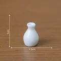Miniatura de jarrón de cerámica blanca para decoración DIY de casa muñecas, 1cm - 3# Florero Grande