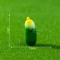 Cute miniature green cucumber figurine for DIY gardening landscaping, 3.4cm size - Happy Cucumber