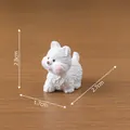 Miniature white Westie dog figurine for dollhouse DIY craft decoration, 2.8cm height - Running Style / 2.7cm x 1.7cm x 2.8cm