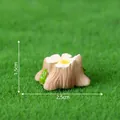 Realistic miniature resin tree stump decoration for DIY gardening crafts, 1.5x2.5cm size - Style 4 Green Grass Stump / H1.5cm W2.5cm