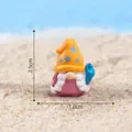 Miniature summer gnome figurine for beach DIY landscape decoration, 1.8x2.5cm size - 2.5x1.8cm