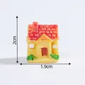 Miniature resin house figurine for micro landscape DIY terrarium, 2cm x 1.9cm size detail. - 2x1.9cm / Pink